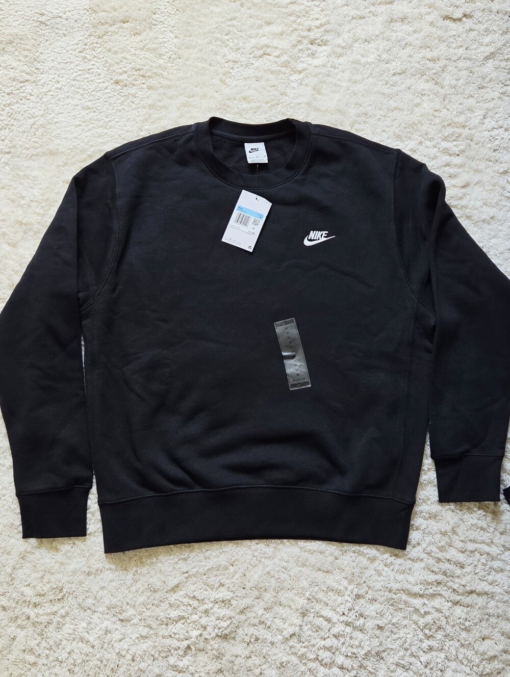 Nike Black Crewneck Sweatshirt with White Swoosh